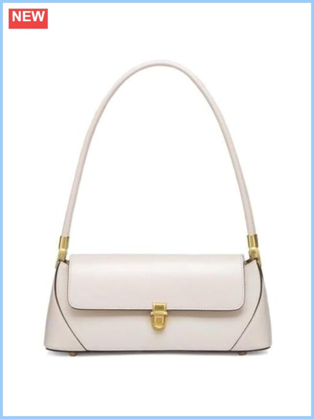 PU Leather Shoulder Bag Vintage Small Purse Buckle Closure Classic Handbag
